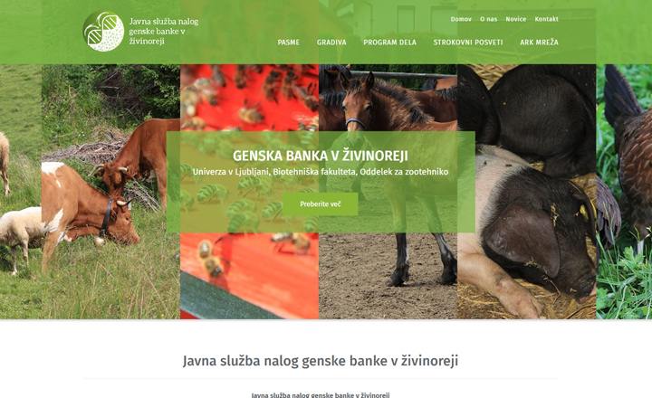 Javna služba nalog genske banke v živinoreji